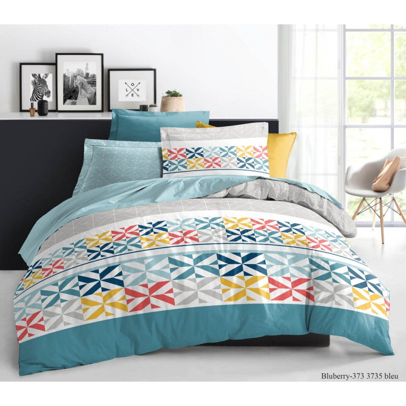 Parure de couette réversible pour lit 240 x 220 cm 13 modèles au choix