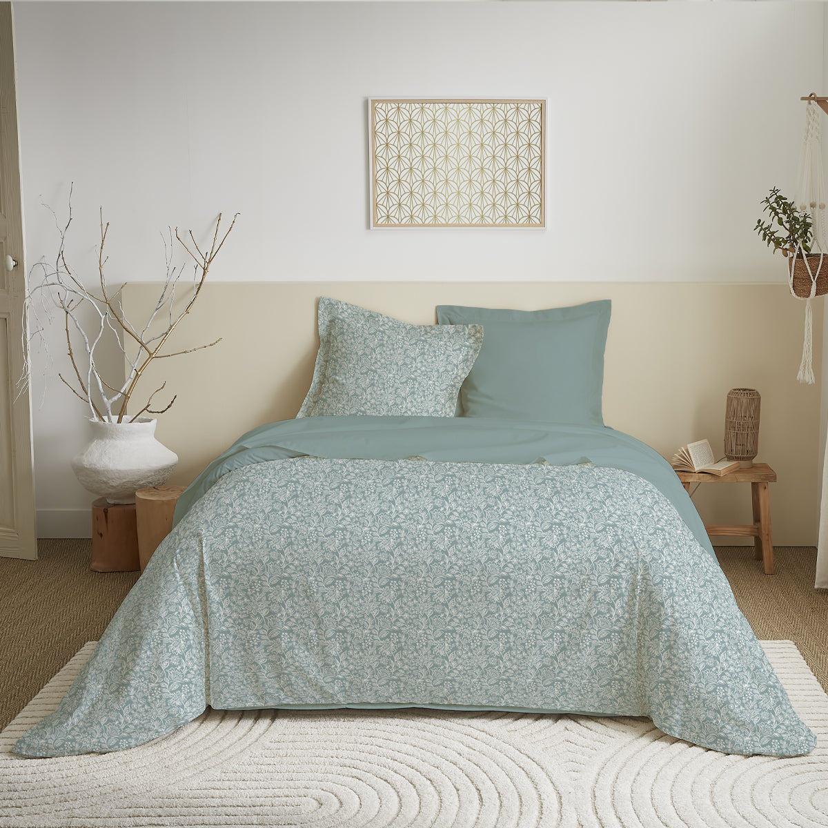 Pack Complet Housse de couette  Imprimé 260 x 240 cm - Drap housse 160 x 200 cm 5 modèles au choix