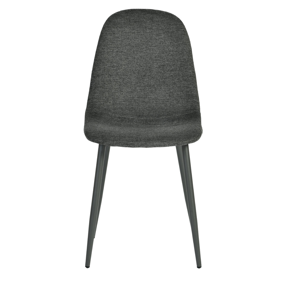 Charlton - Ensemble de 4 chaises de salle à manger scandinaves en tissu gris doux