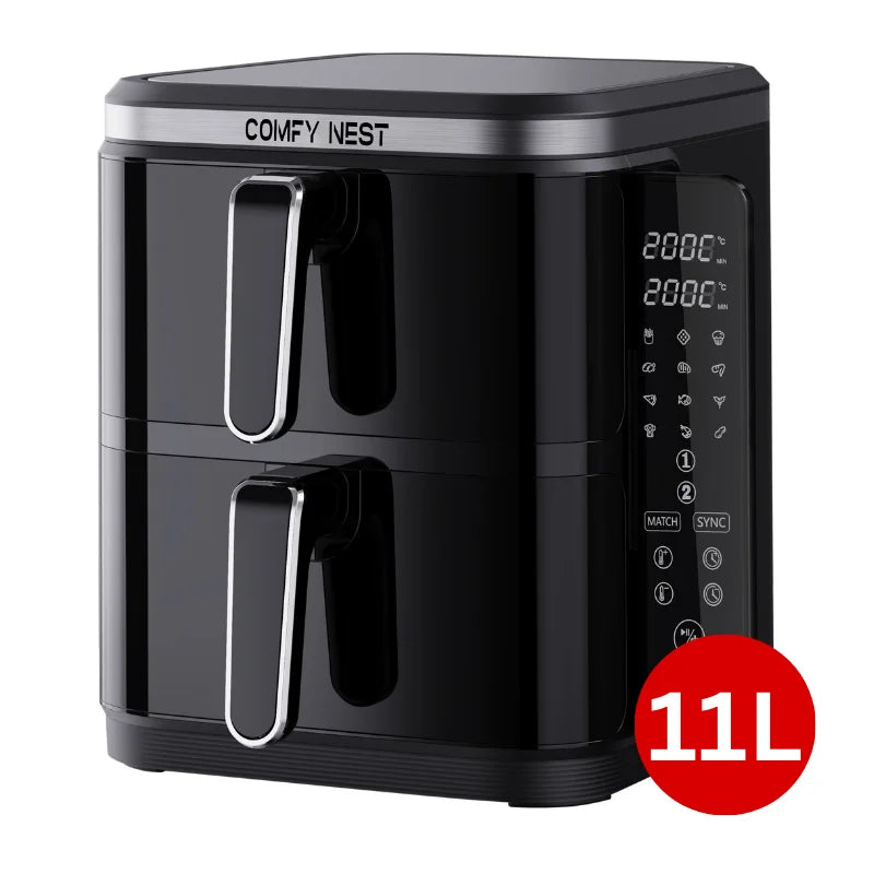 Friteuse à air chaud Air fryer double panier verticale  11L 2800W