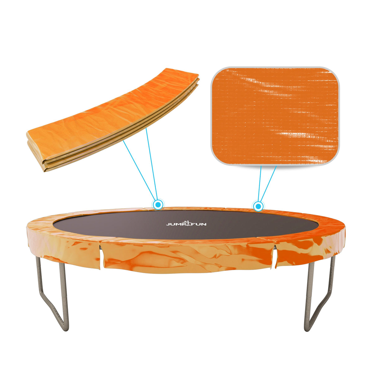 Coussin en Polyethylene pour Trampoline 6FT - 185cm - Orange