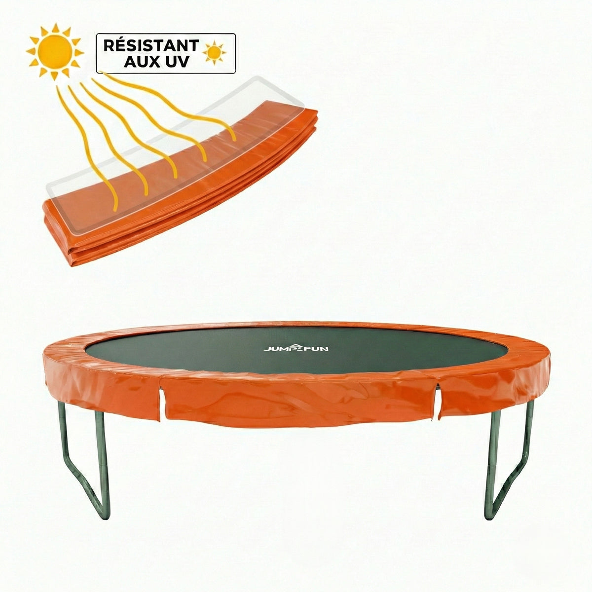 Coussin en Polyethylene pour Trampoline 6FT - 185cm - Orange