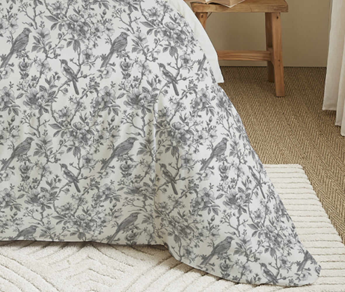 Pack 6 pièces Housse de couette Imprimé 240 x 260 cm - Drap housse 180 x 200 cm - 100% Coton 57 Fils