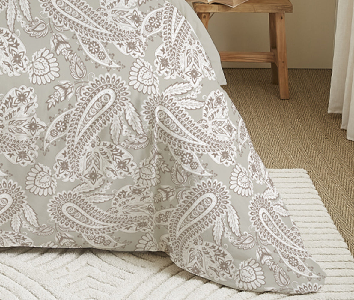 Pack 6 pièces Housse de couette Imprimé 220 x 240 cm - Drap housse 160 x 200 cm - 100% Coton 57 Fils