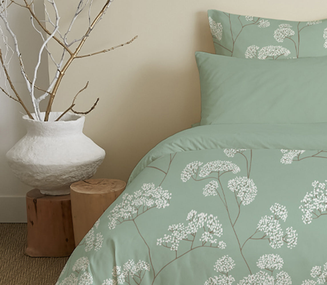 Pack 6 pièces Housse de couette Imprimé 220 x 240 cm - Drap housse 140 x 190 cm - 100% Coton 57 Fils