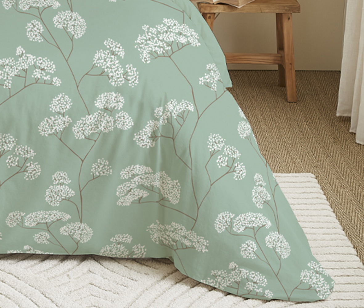 Pack 6 pièces Housse de couette Imprimé 220 x 240 cm - Drap housse 140 x 190 cm - 100% Coton 57 Fils