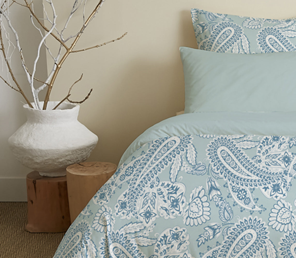 Pack 6 pièces Housse de couette Imprimé 220 x 240 cm - Drap housse 140 x 190 cm - 100% Coton 57 Fils