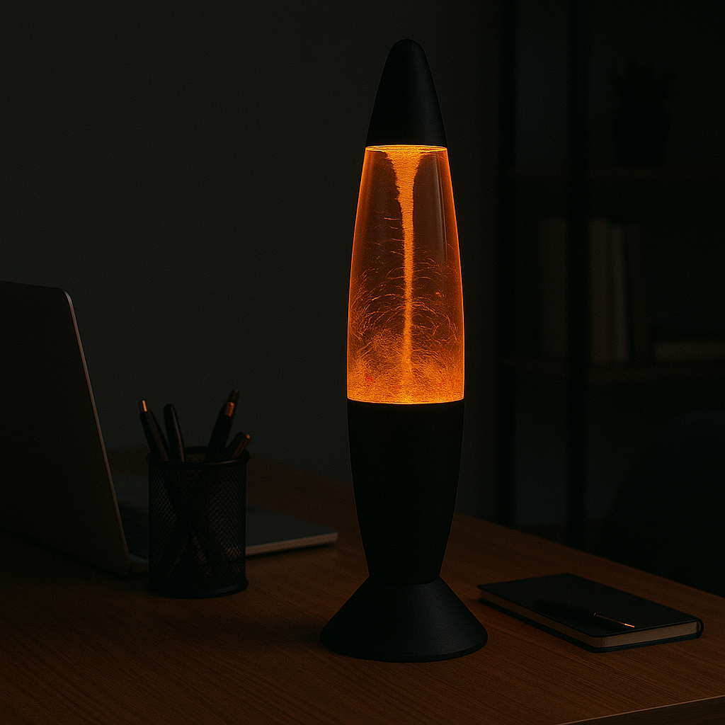Lampe LED Tornade 34cm – Effet Lave et Tourbillon, Couleurs Changeantes, Alimentation USB,