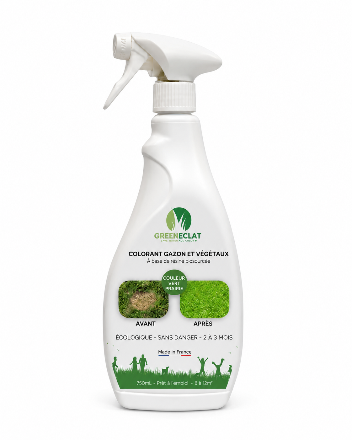 Colorant naturel gazon et buis vert prairie - résultat immédiat - 750ml
