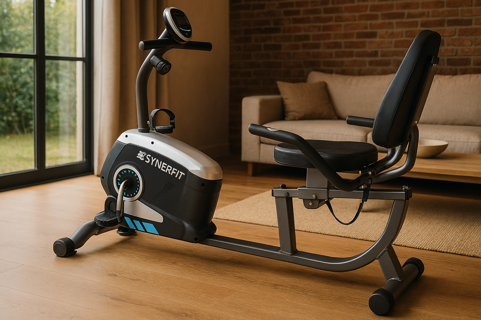 Vélo d'appartement semi-allongé
