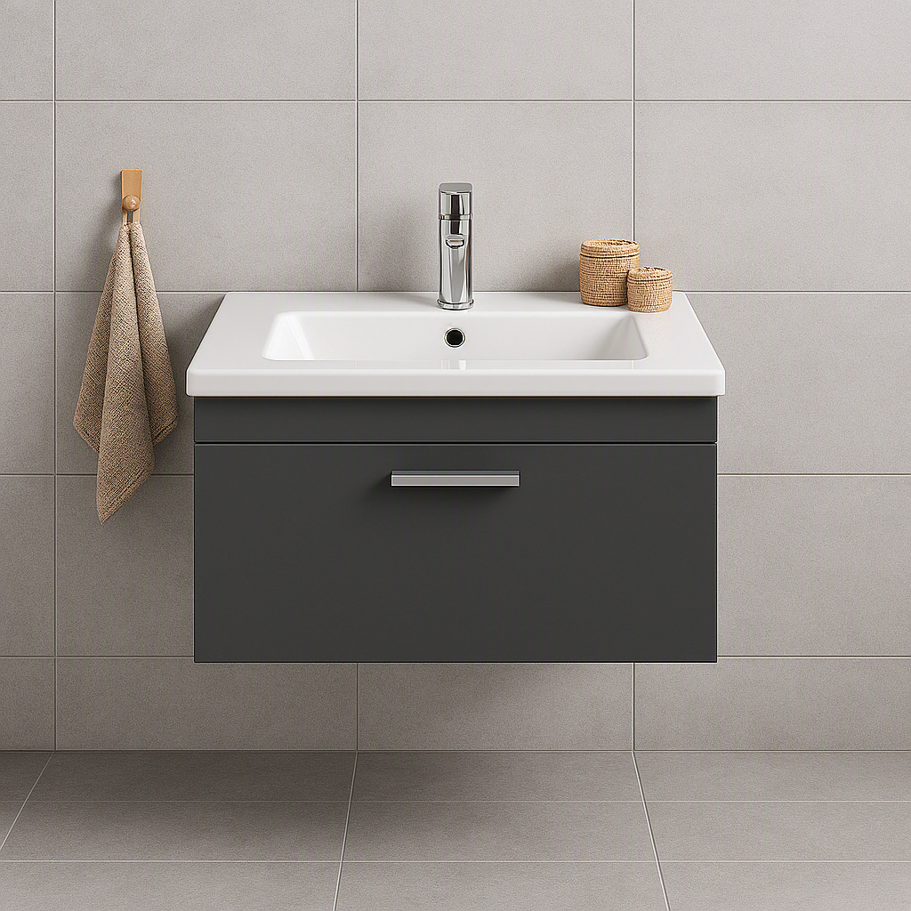 Meuble simple vasque Rubite 1 tiroir 90 cm