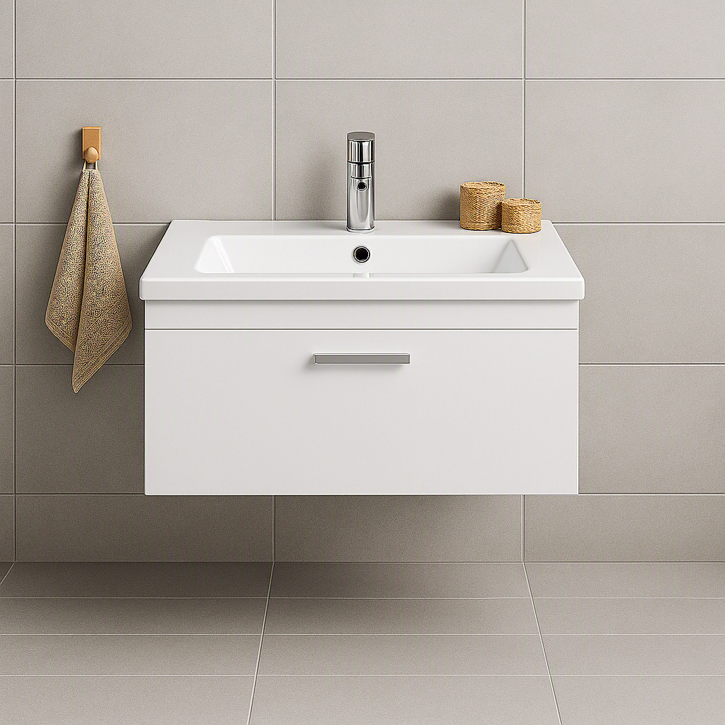 Meuble simple vasque Rubite 1 tiroir 90 cm