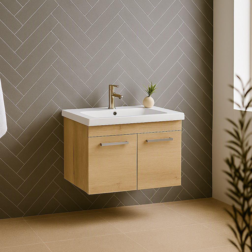 Meuble simple vasque Rubite 2 portes 100 cm