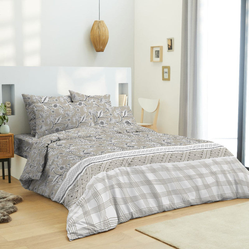Pack Complet Housse de couette  Imprimé 260 x 240 cm - Drap housse 160 x 200 cm 5 modèles au choix