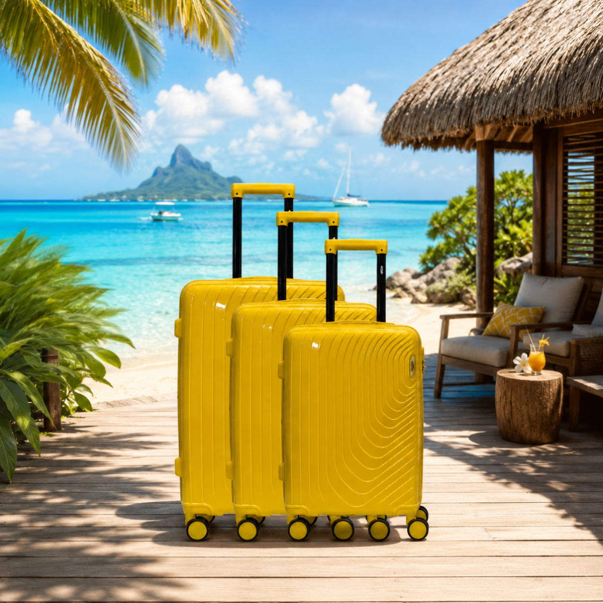 Lot de 4 - Grande valise, week-end, cabine et petite valise cabine Lyra
