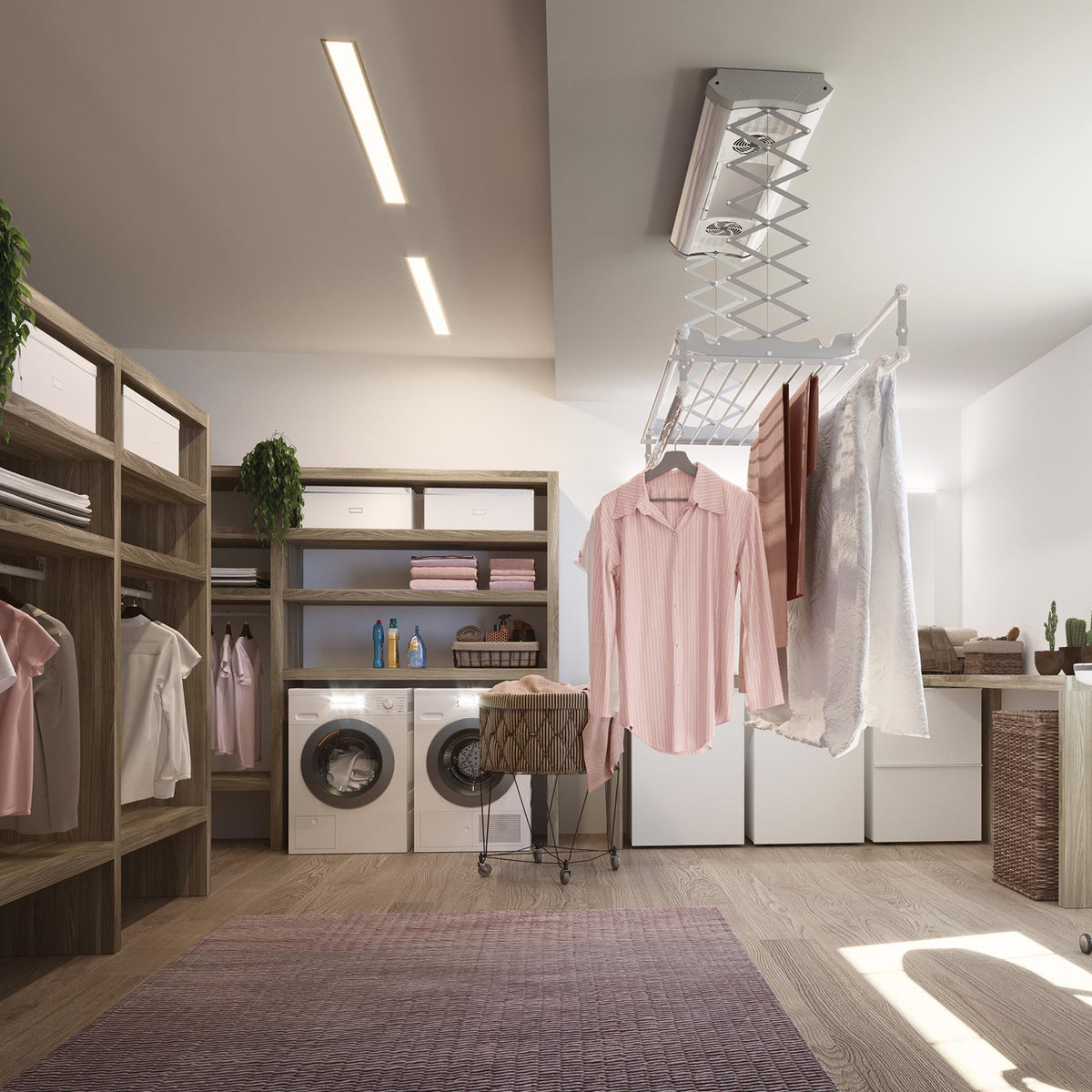 Foxydry Air 150 cm - Étendoir avec ventilation intégrée et télécommande