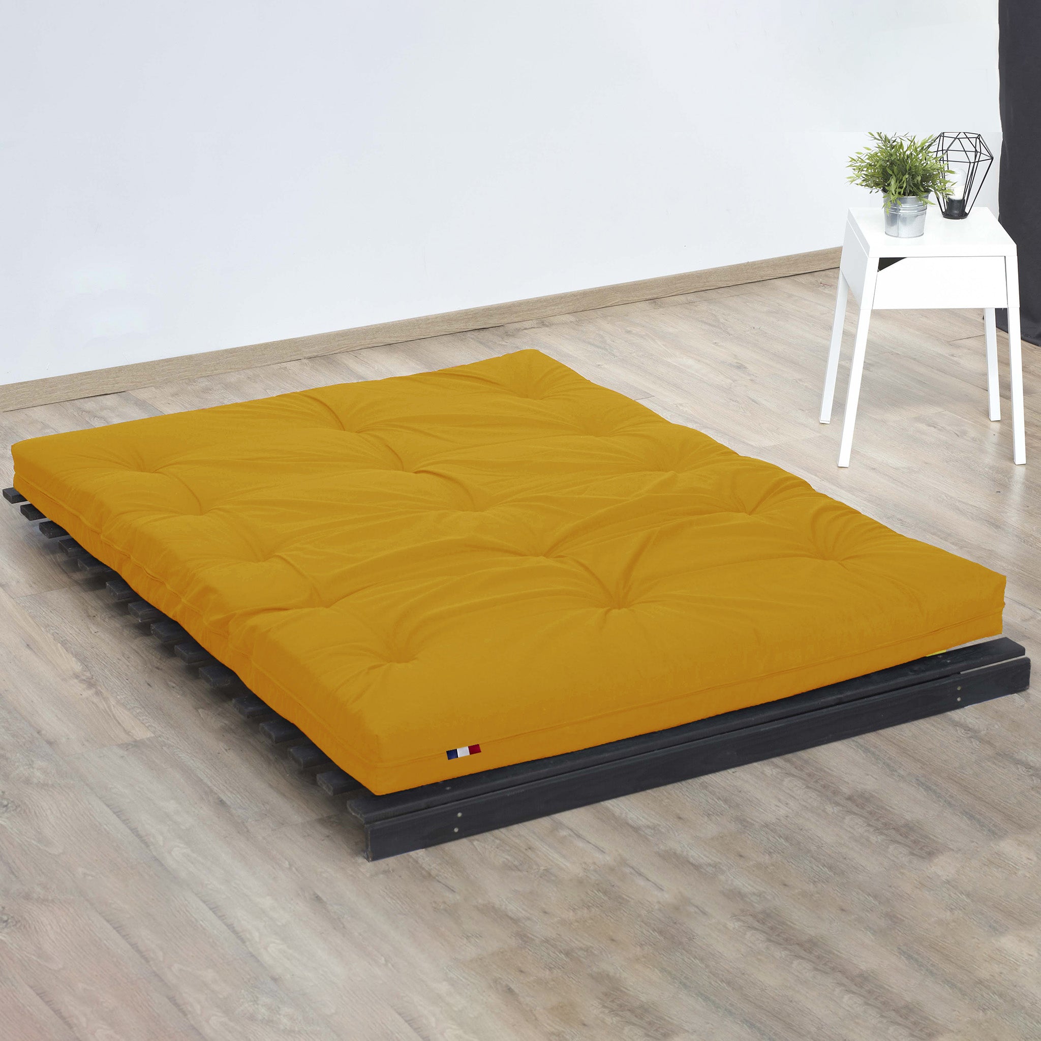 Matelas futon latex et fibres - Ocre - 90 x 190 cm