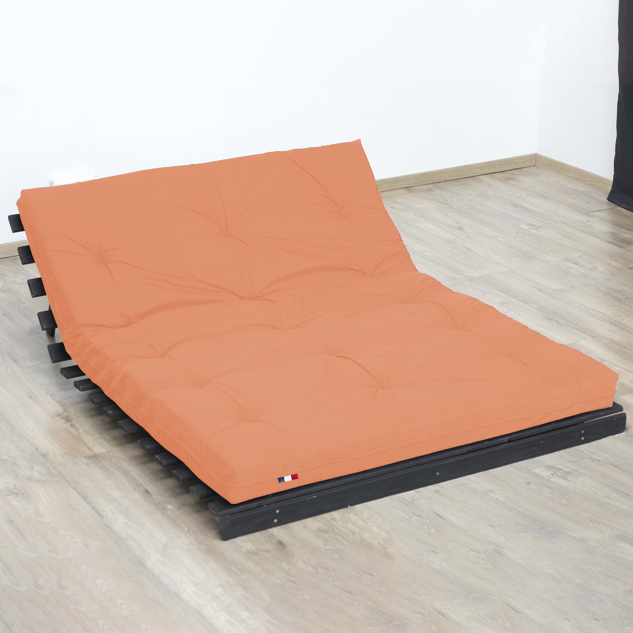Matelas futon coton et fibres recyclés - Goyave - 140 x 190 cm