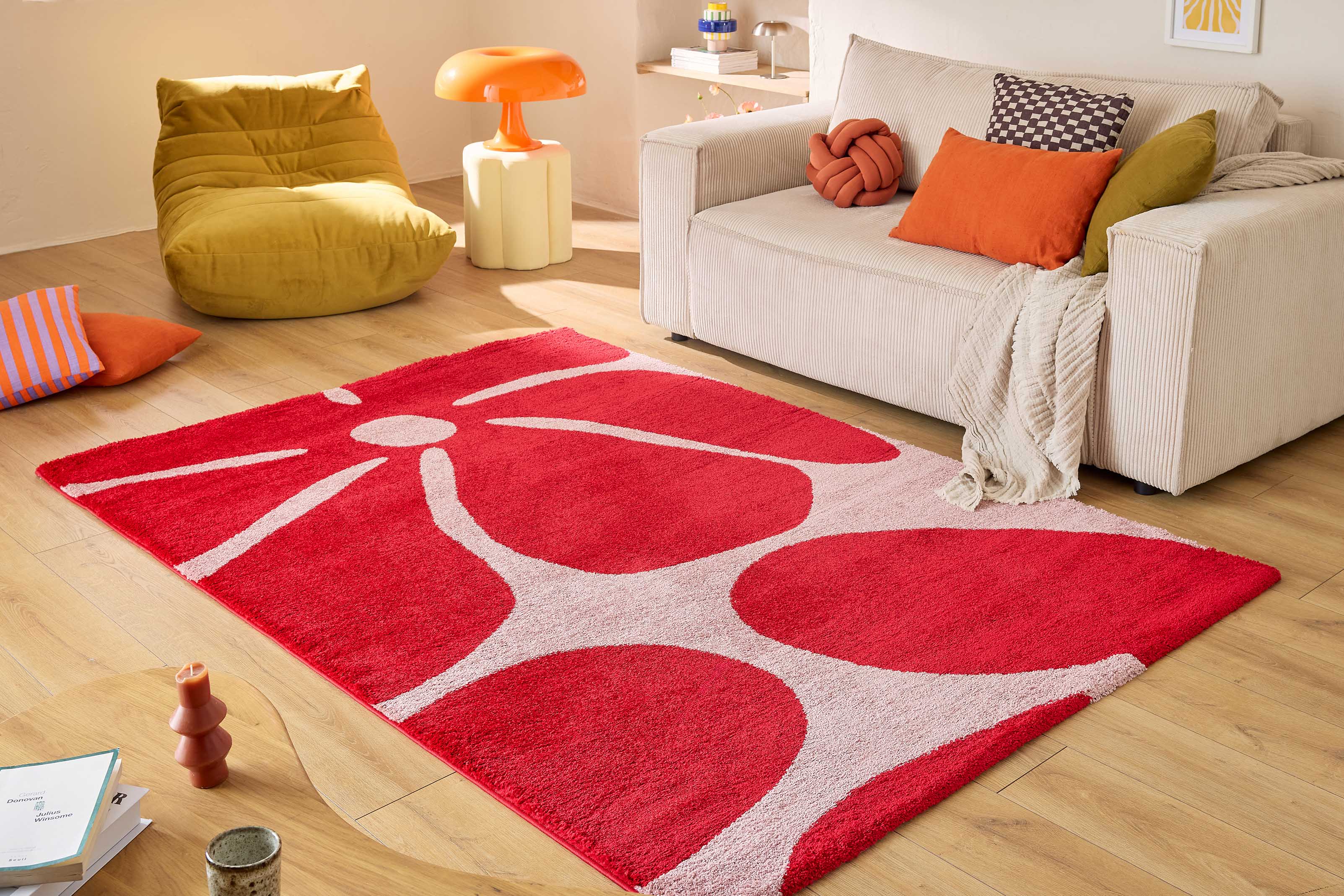 Tapis GROOVY 385 rouge