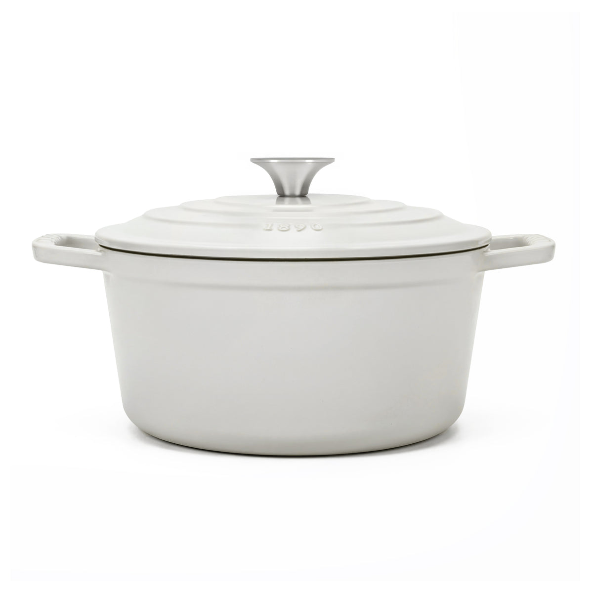 Cocotte en fonte ronde 22cm beige