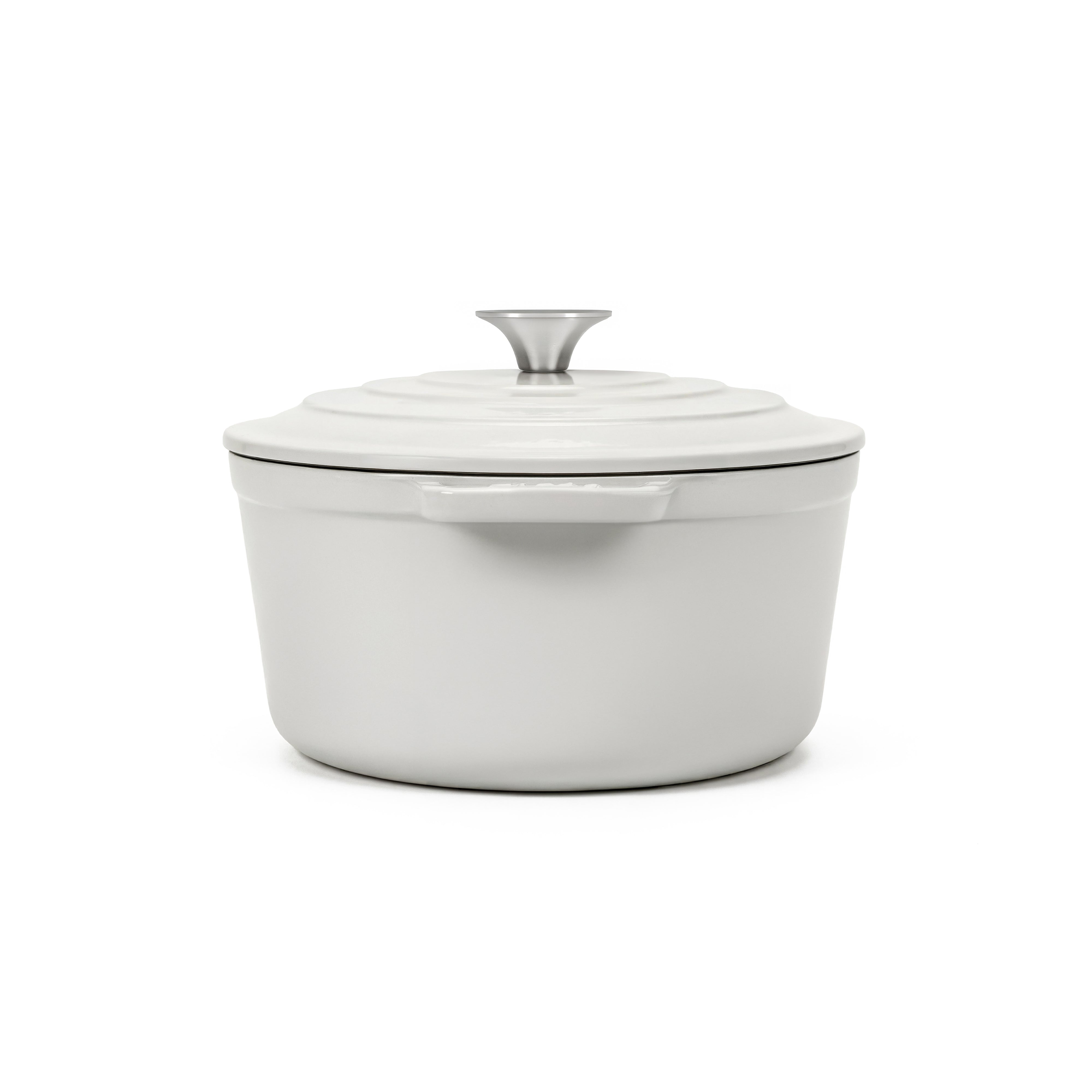 Cocotte ovale en fonte  36cm beige