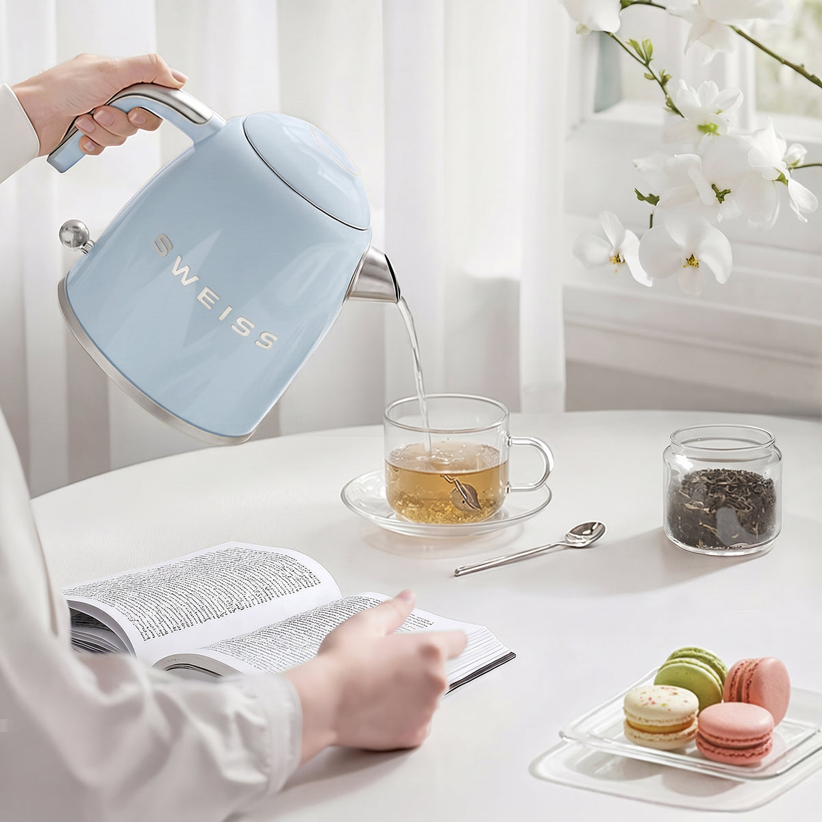 Bouilloire vintage 1L Bleu