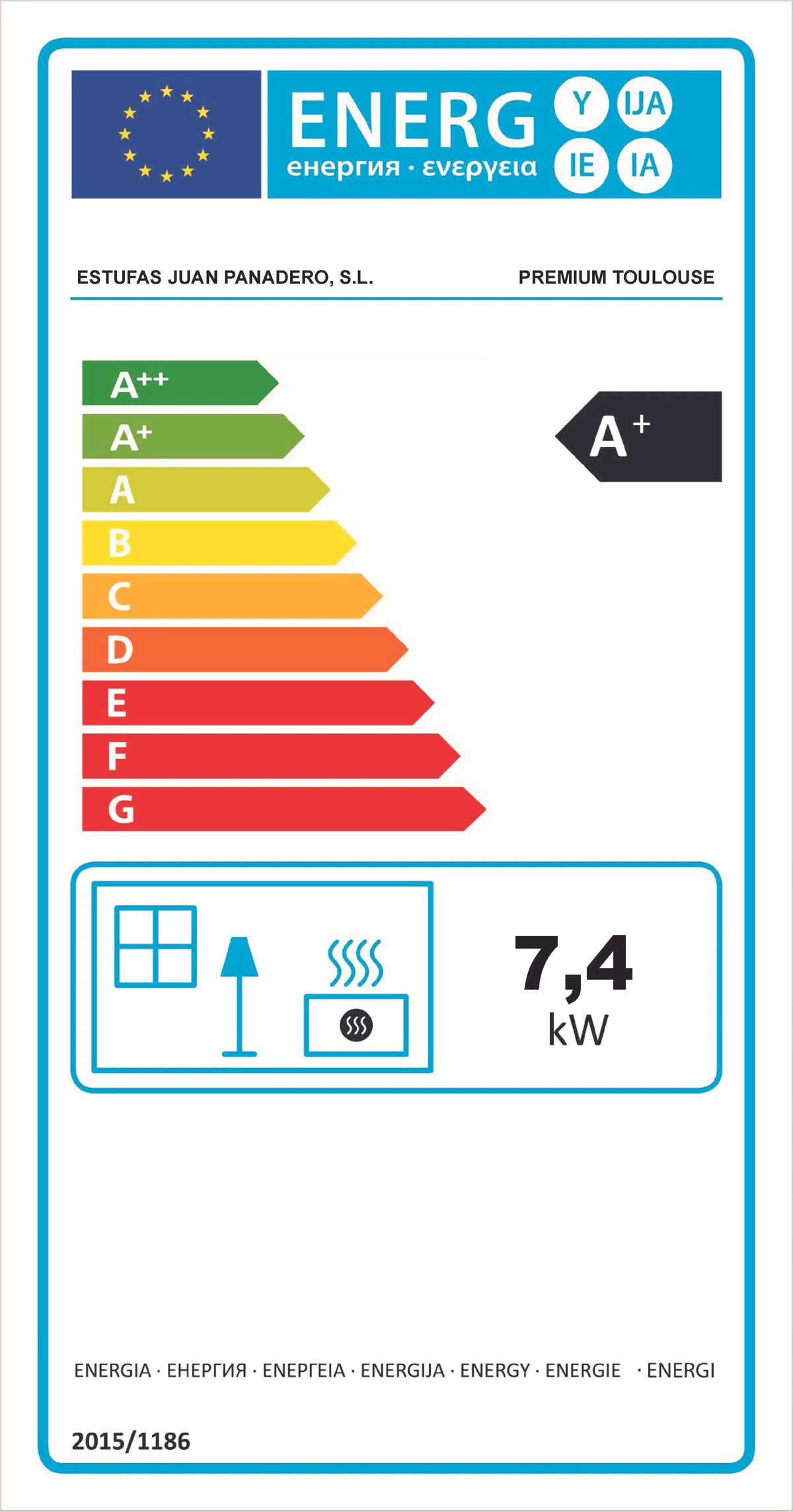 Poêle à bois Toulouse - 7,4 kW - 270 m3 - A+