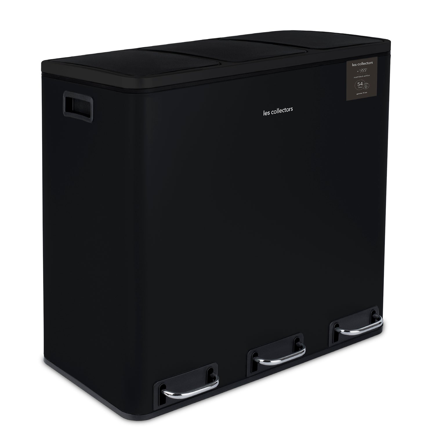 Poubelle de tri 3x18L Noir