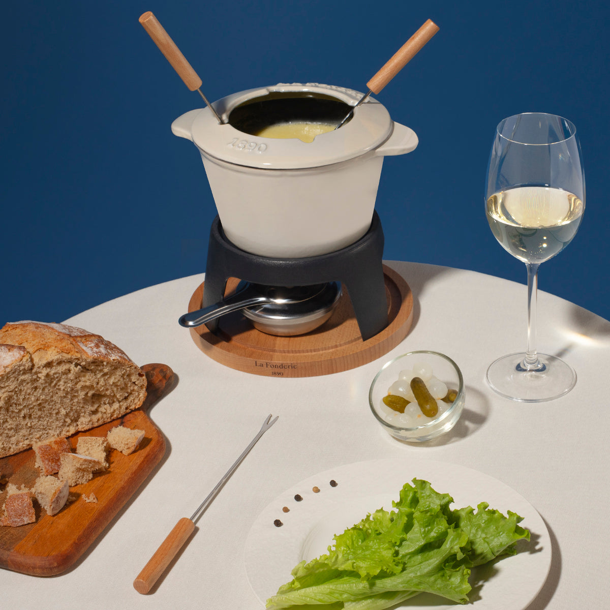 MONT JOLY Service à fondue en fonte 4 personnes