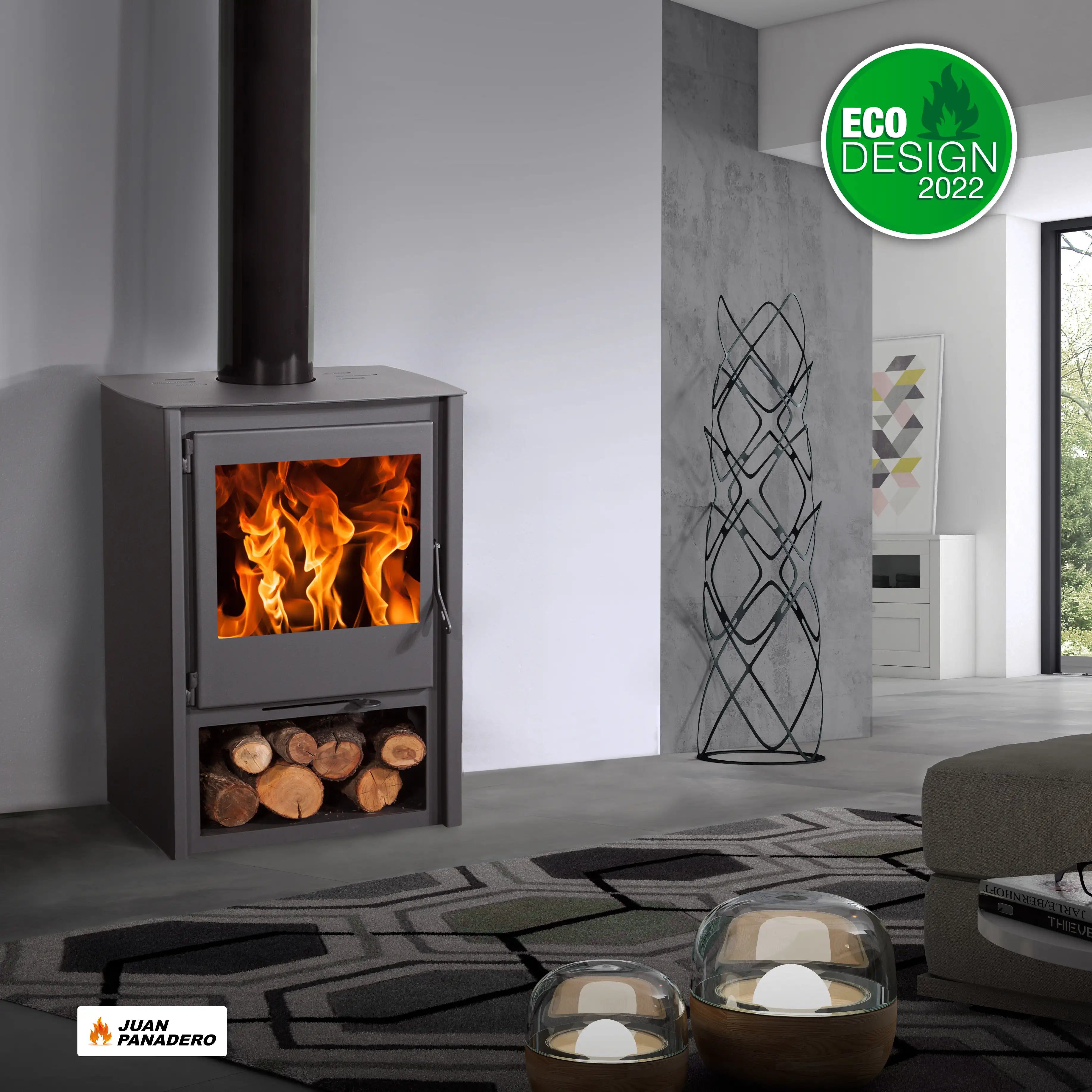 Poêle à bois Bayonne - 10,6 kW - 300 m3 - A+