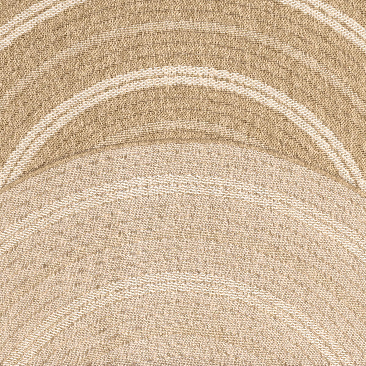 Tapis aspect jute nature motifs rectangles blanc rond - Nature