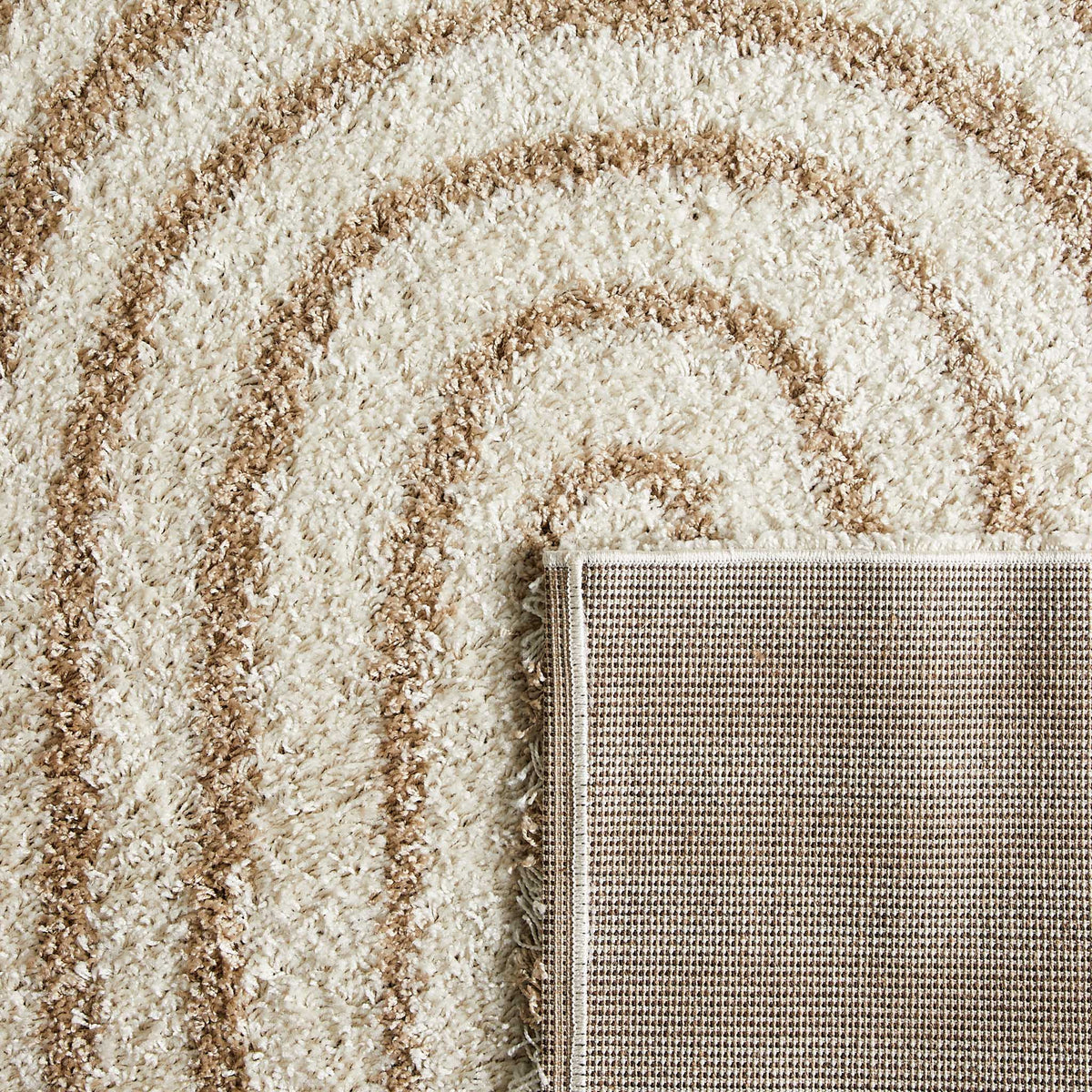 Tapis beige motifs géométriques - Olympe