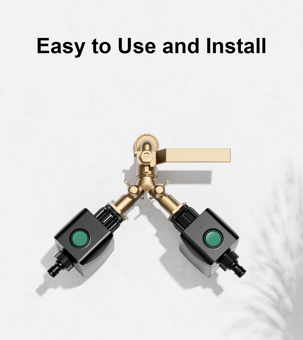 Système d'irrigation Smart FlinQ - Programmateur d'arrosage - Assistant Alexa et Google - Noir