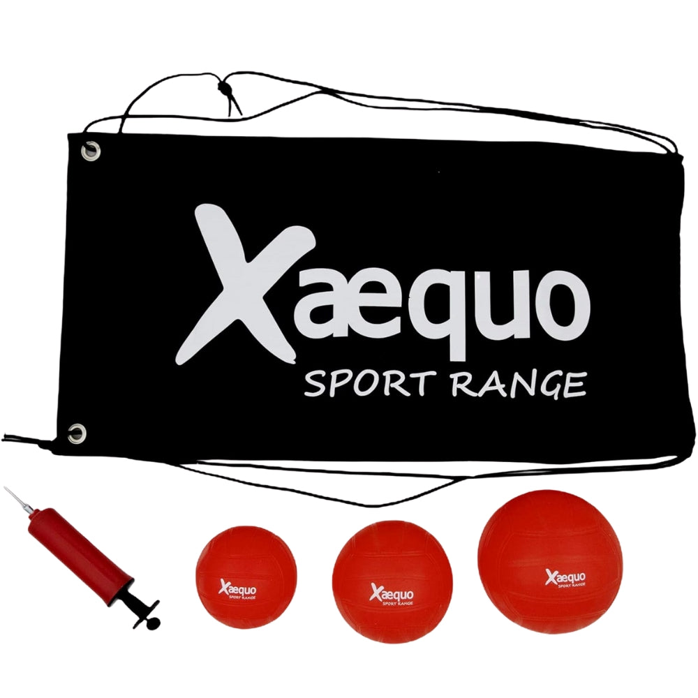 Jeu de Roundnet Complet avec Sac de Transport – Filet, 3 Balles et Pompe Inclus