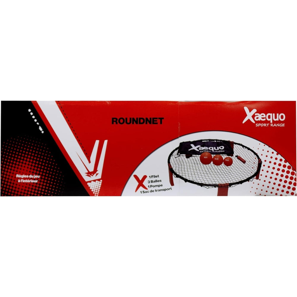 Jeu de Roundnet Complet avec Sac de Transport – Filet, 3 Balles et Pompe Inclus
