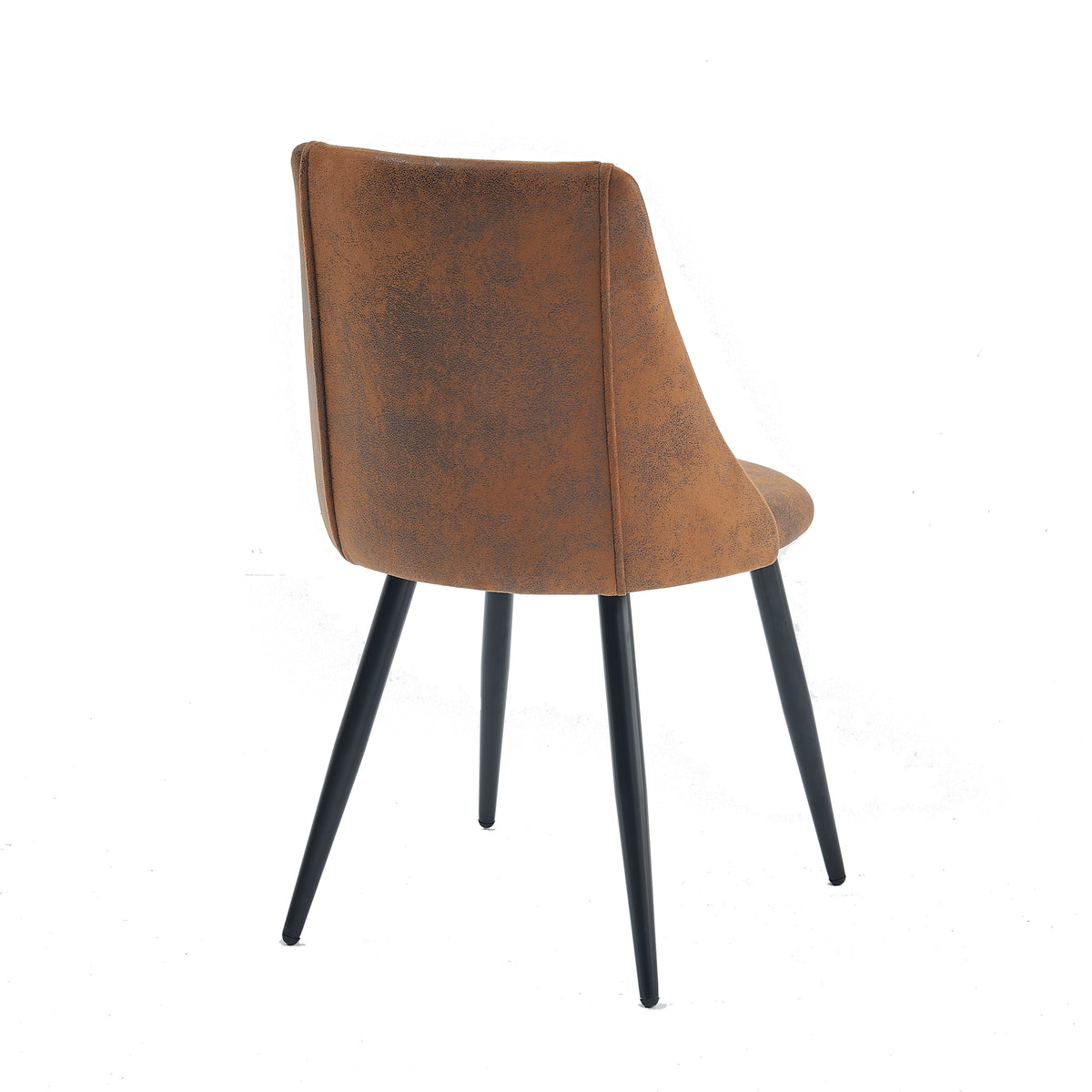 Smeg - Ensemble de 2 chaises de salle à manger industrielles en suédine brune