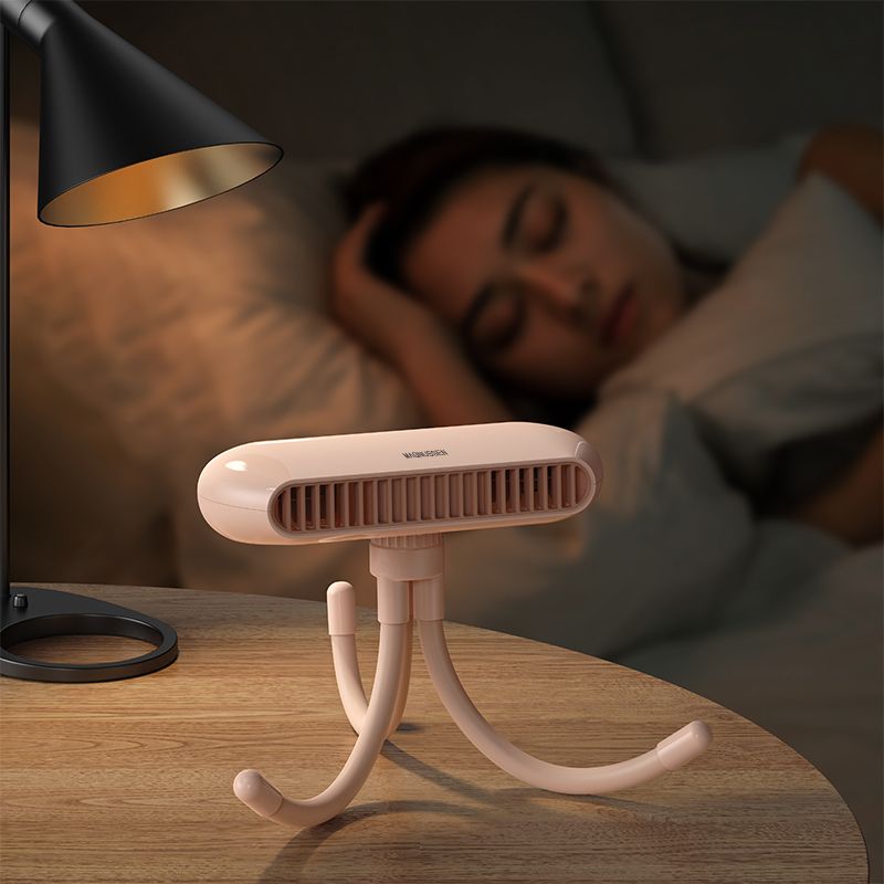 Ventilateur portable compact rose