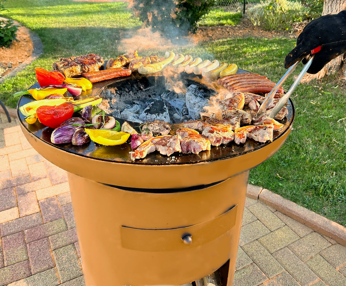 Barbecue brasero plancha 80 cm Sioux oxydé