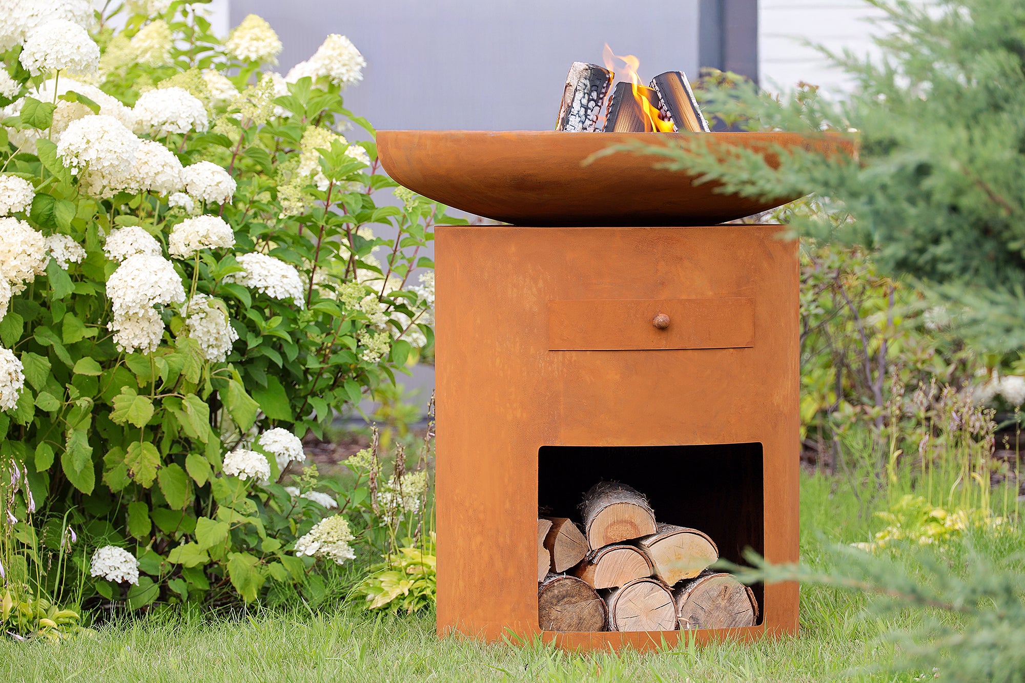 Barbecue brasero plancha 80 cm Sioux oxydé