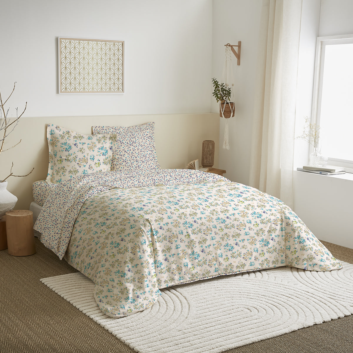 Pack Complet Housse de couette  Imprimé 260 x 240 cm - Drap housse 160 x 200 cm 5 modèles au choix