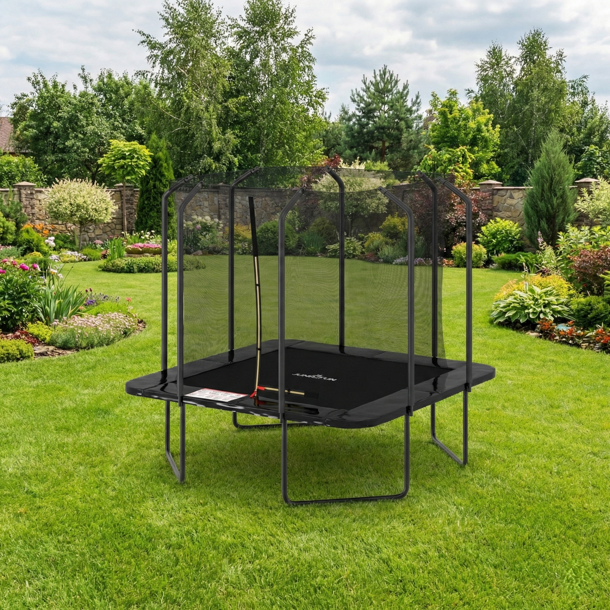 Trampoline Carré Noir 8 x 8FT