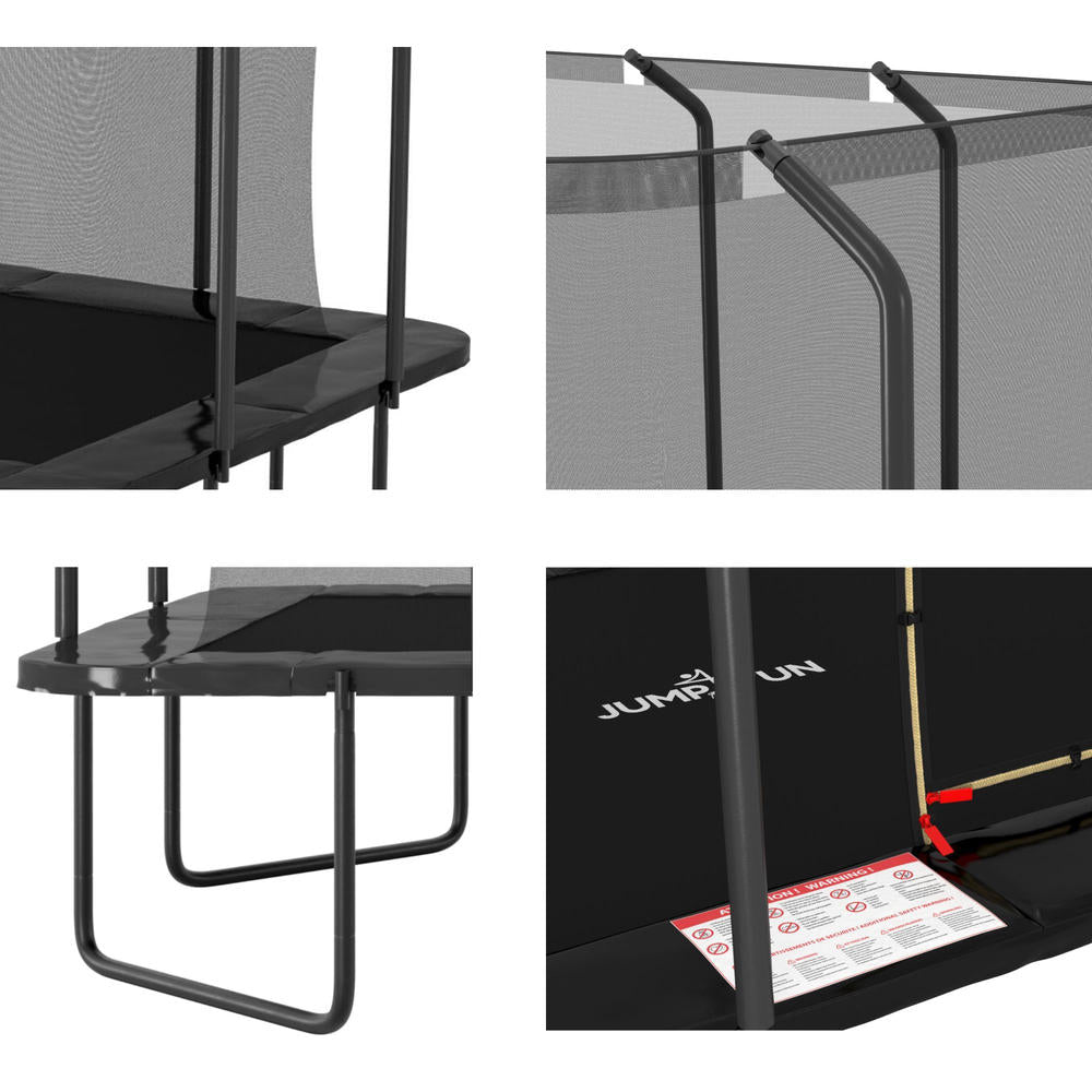 Trampoline Carré Noir 8 x 8FT