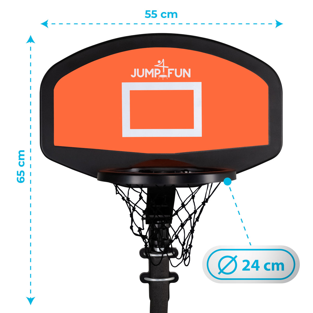 Panier de basket rigide pour trampoline - 56 x 35cm