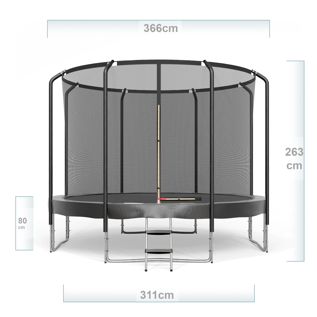 Trampoline Semi-Pro 12FT-366cm Noir