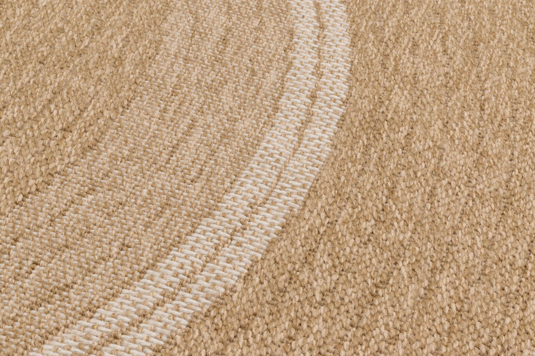 Tapis aspect jute nature motifs circulaires blancs rond - Nature
