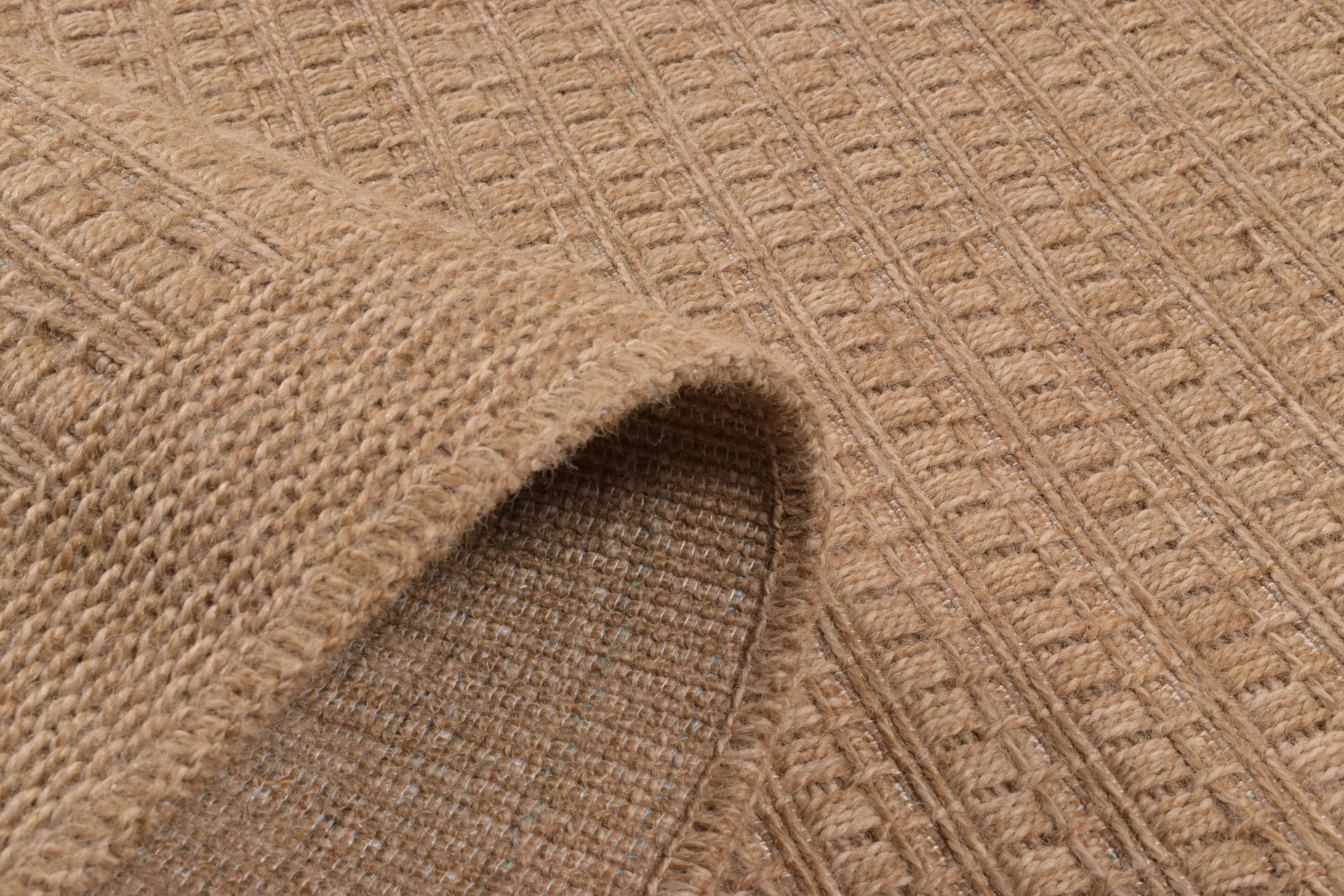 Tapis effet jute naturel uni beige - Nature