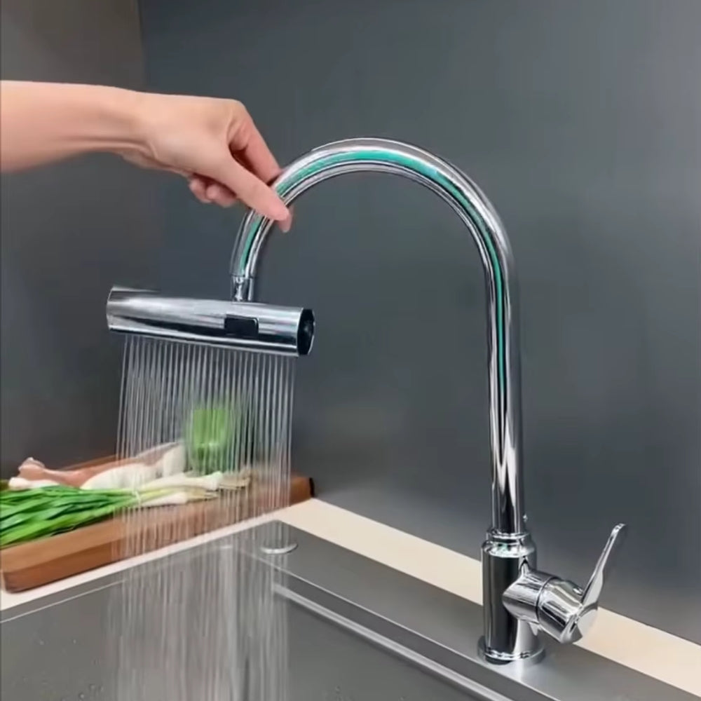 Tête de Robinet Rotative 360° Universelle 4 en 1 avec 4 Modes d'Eau pour Cuisine et Salle de Bain