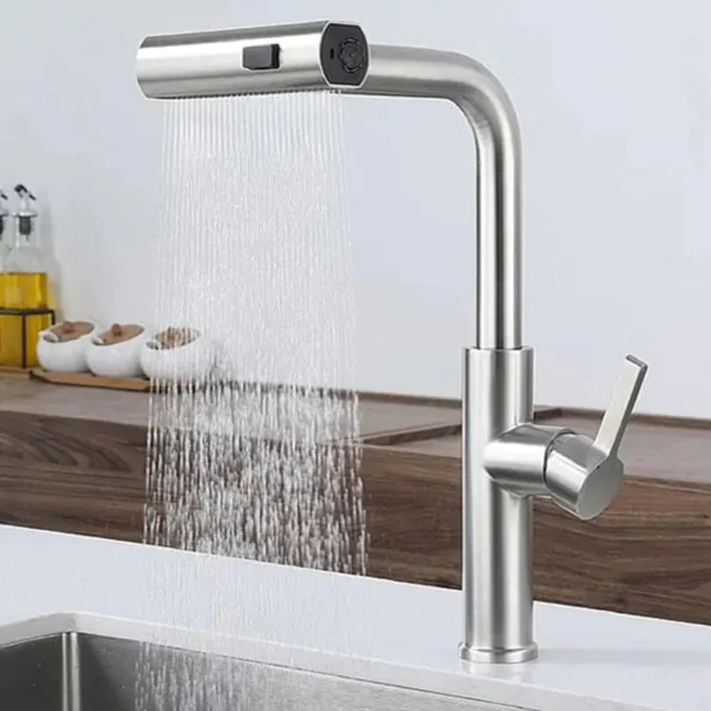 Tête de Robinet Rotative 360° Universelle 4 en 1 avec 4 Modes d'Eau pour Cuisine et Salle de Bain