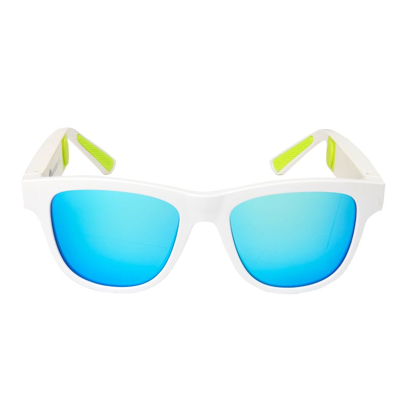 Lunettes audio connectées - blanches & verres bleus