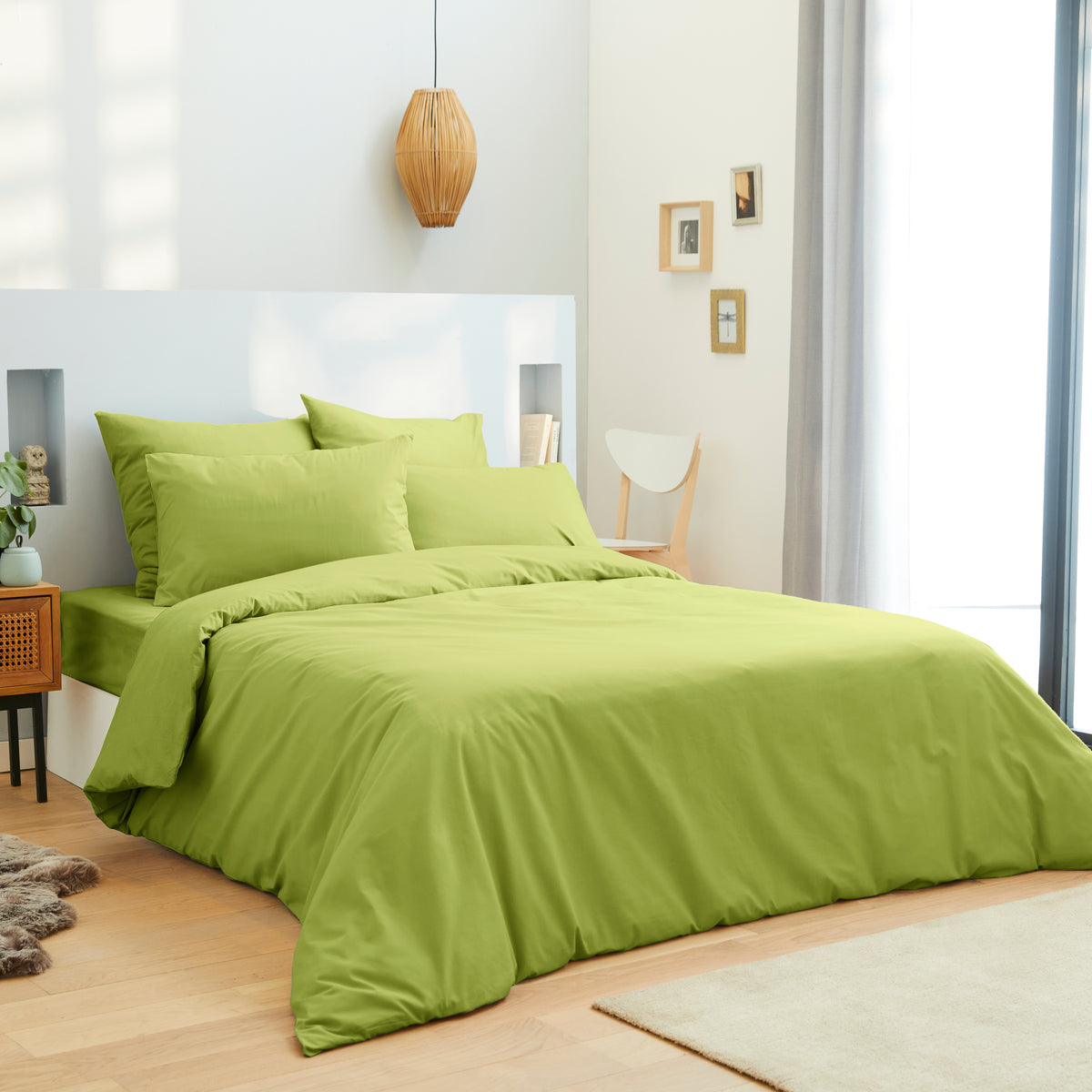 Housse de couette unie 260 x 240 100% coton